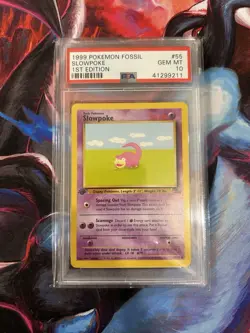 PSA 10 1st Edition Slowpoke Fossil - (55/62) GEM MINT 1999 Pokemon English WOTC - Image 1