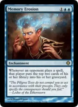 MTG Memory Erosion, Shards of Alara, Heavily Played, English - Image 1