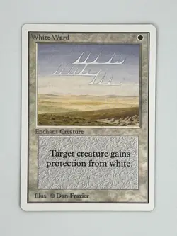 MTG WHITE WARD Unlimited Edition Regular MT+ Magic The Gathering - Image 1