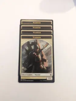 (4) Warrior Token (004) *PLAYSET* Khans of Tarkir Regular NM MTG - Image 1