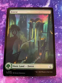 Forest 290 Basic Full Art Land FOIL, March of the Machine, MTG MOM NM/M - Image 1