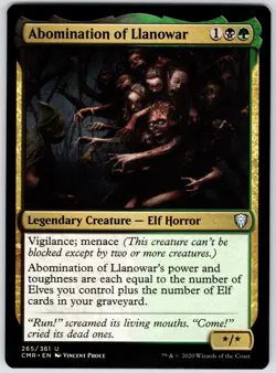 Abomination of Llanowar 265 Uncommon Commander Legends Magic: The Gathering NM - Image 1
