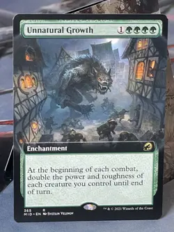 MTG Unatural Growth RARE EXTENDED Innistrad: Midnight Hunt 365 NM/Mint - Image 1