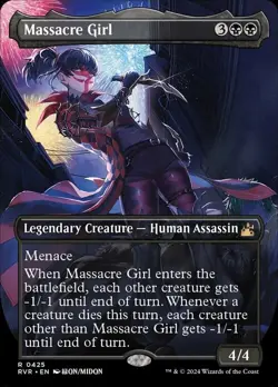 Magic The Gathering MTG MASSACRE GIRL ANIME BRDERLESS Ravnica Remastered NM - Image 1