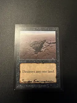Sinkhole Collectors Edition NM Magic The Gathering MTG Signed By Sandra - Image 1