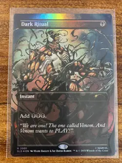 MTG✨DARK RITUAL Brdless 🌈FOIL✨SLD Marvel’s Spider-Man VENOM (Colors) MINT RARE - Image 1