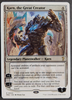 Karn, the Great Creator (White Border) | Mystery Booster 2 | NM | Planeswalker | - Image 1
