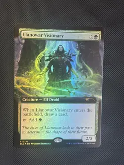 Llanowar Visionary (Extended Art) 771 Holo Secret Lair Drop Series MTG Foil LP - Image 1