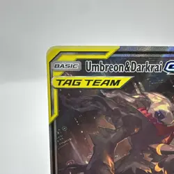Pokemon Umbreon & Darkrai GX SM241 SM Black Star Promo TAG TEAM Holo. - Image 2