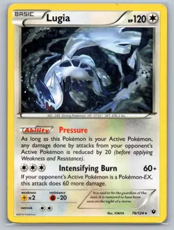 Lugia 78/124 Rare Fates Collide Pokemon Lightly Played - Image 1