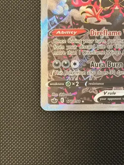 Galarian Moltres V (Alternate Full Art) 177/198 Chilling Reign Pokemon Card Mint - Image 3