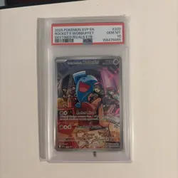 2025 POKEMON SVP EN ROCKET'S WOBBUFFET DESTINED RIVALS ETB PSA 10 - Image 1