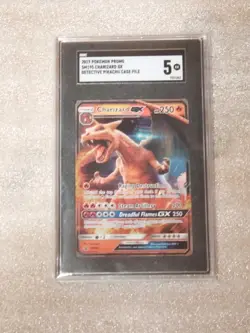 SGC 5 graded 2019 Pokemon Sun & Moon Black Star Promo Charizard GX (SM195) - Image 1