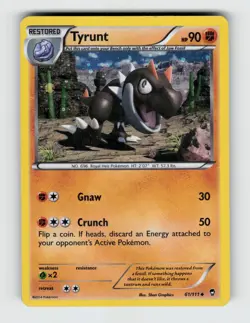 Tyrunt 61/111 Uncommon Furious Fists Pokemon 2014 Lightly Played - Image 1
