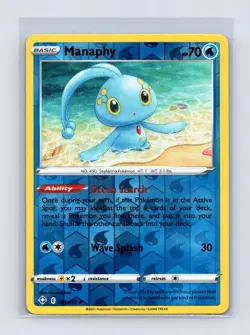Manaphy 024/072 Rare Shining Fates Pokemon Reverse Holo Near Mint - Image 1