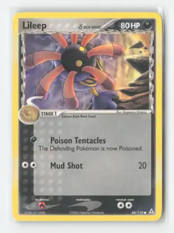 Lileep 68/110 Common Holon Phantoms Pokemon Heavily Played - Image 1