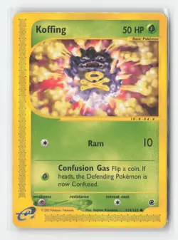 Koffing 114/165 Common Expedition Base Set Pokemon Damaged - Image 1