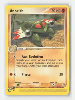 Anorith 27/100 Uncommon Sandstorm Pokemon Moderately Played - Image 1
