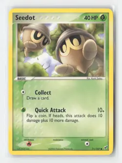 Seedot 71/107 Common Deoxys Pokemon Moderately Played - Image 1