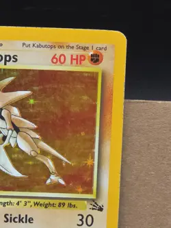 1999 Pokemon Fossil unlimited #9 Kabutops Holo Rare Pokemon Gaming - Image 3