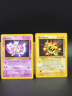 Pokemon TCG Mewtwo & Electabuzz – WoTC Movie Promo (PR) [2-Card Lot] - Image 1