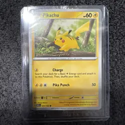 Pikachu - 025/165 - Stamped Promo - Pokemon Together And Eevee Stamp Pokemon - Image 2