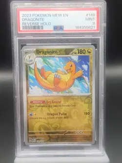 2023 Pokemon Dragonite 149/165 Sv: Scarlet & Violet 151 Reverse Holo PSA 9 - Image 1