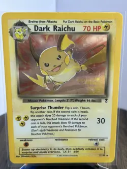 Dark Raichu 7/110 — Pokemon Legendary Collection (2002) — Holo - Image 2