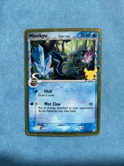 Pokemon TCG Delta Species Celebrations Mimikyu SWSH136 Black Star Promo Card - Image 1