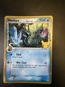 Pokemon TCG Mimikyu SWSH136 Delta Species 25th Celebrations Black Star Promo - Image 1