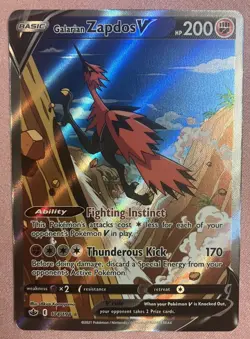 Galarian Zapdos V - 174/198 - Alternate Art - Chilling Reign - Pokemon - Image 1