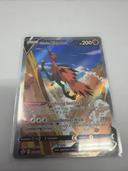 Pokemon TCG Galarian Zapdos V Alternate Full Art Chilling Reign 174/198 NM - Image 3