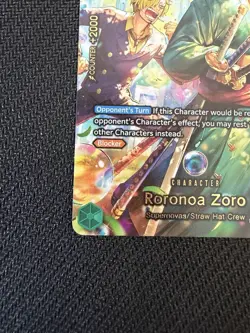 One Piece TCG The Azure Sea's Seven Foil OP-14 Roronoa Zoro PRB02-006 (SP) - LP - Image 4
