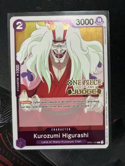 Kurozumi Higurashi (Judge) OP01-100 One Piece Promotion Cards Foil - Image 1
