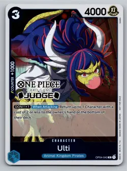 One Piece Ulti OP04-043 Judge Pack Vol.3 Foil Promo English NM - Image 1