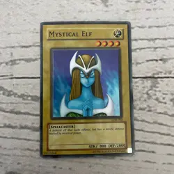 YUGIOH - MYSTICAL ELF - SUPER RARE - LOB-062 MP/HP - UNLIMITED - Image 1