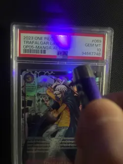 One Piece CCG Trafalgar Law Manga Alternate Art OP05-069 PSA 10 Gem Mint - Image 3