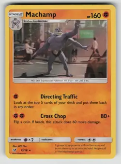 Machamp 13/18 Rare Detective Pikachu Pokemon Holo Lightly Played - Image 1