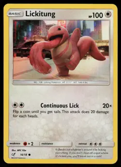 Lickitung 16/18 Common Detective Pikachu Pokemon Holo Lightly Played - Image 1