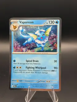 Vaporeon 22/131 Prismatic Evolutions Holo Rare NM Pokemon TCG - Image 1