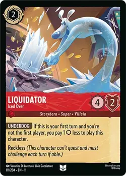 Disney Lorcana Winterspell Uncommon COLD FOIL - 111 Liquidator, Iced Over - Image 1