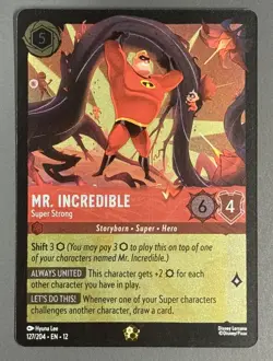 Lorcana Cold Foil - Mr. Incredible - Super Strong 127/204 - Wilds Unknown - Image 1