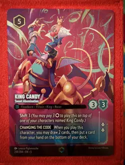 Disney Lorcana TCG King Candy - Sweet Abomination 218/204 English Card - Image 1