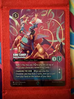 Disney Lorcana TCG King Candy - Sweet Abomination 218/204 English Card - Image 2