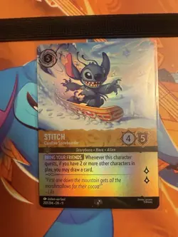 Stitch Carefree Snowboarder 207/204 Epic Foil Lorcana Winterspell - Image 1