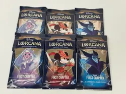 Disney Lorcana: The First Chapter Booster Packs 6 Pack Lot Sealed 2 of Each Art 4050368981721 - Image 1