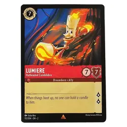 Beauty and the Beast Lorcana Card Lumiere Hotheaded Candelabra 112/204 NM - Image 1