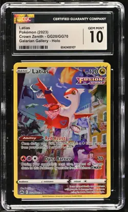 CGC 10 Latias GG20/GG70 Crown Zenith 2023 Galarian Gallery Pokemon Card TCG - Image 1