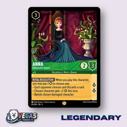Anna Diplomatic Queen 85/204 Legendary Shimmering Skies NM Frozen Disney Lorcana - Image 1