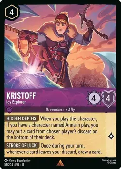 DISNEY LORCANA TCG - Winterspell - Kristoff - Icy Explorer Rare 51/204 - Image 1
